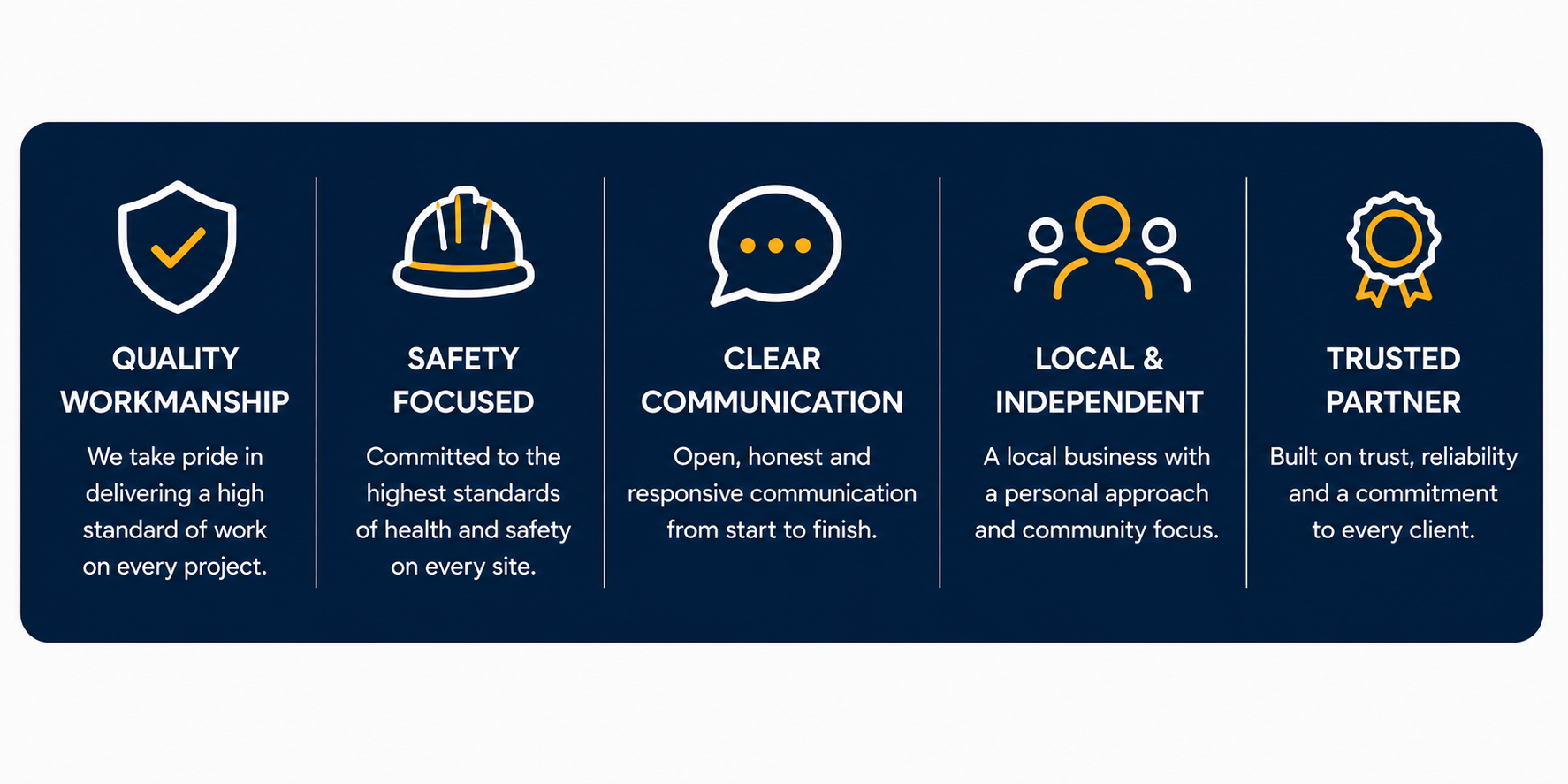 CDG Contractors values